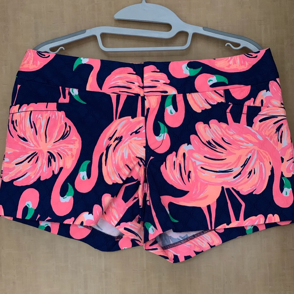 Lilly Pulitzer Ellie Shorts Flamingo Print Size 4